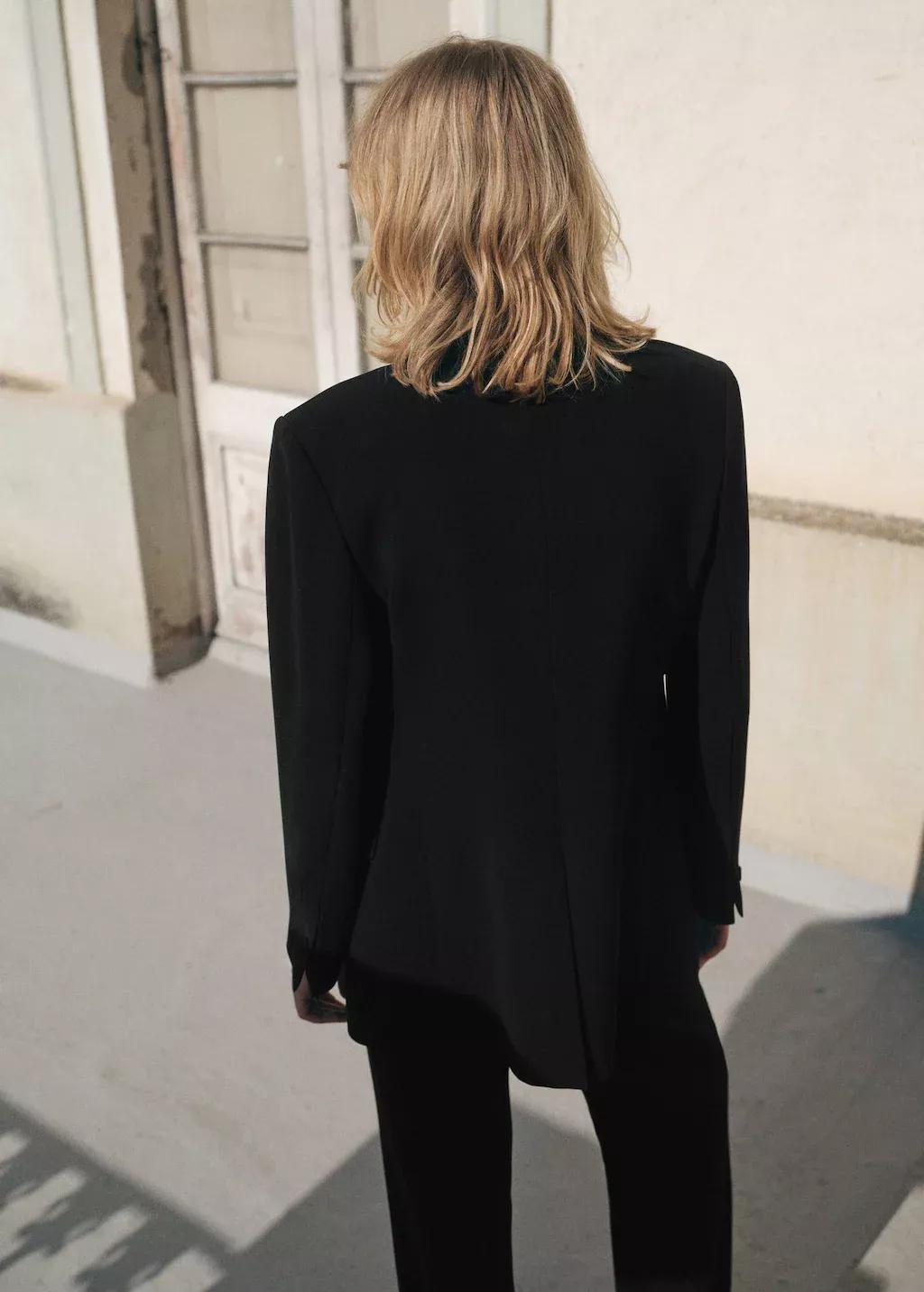BLACK Double-breasted suit jacket, , large image number 7