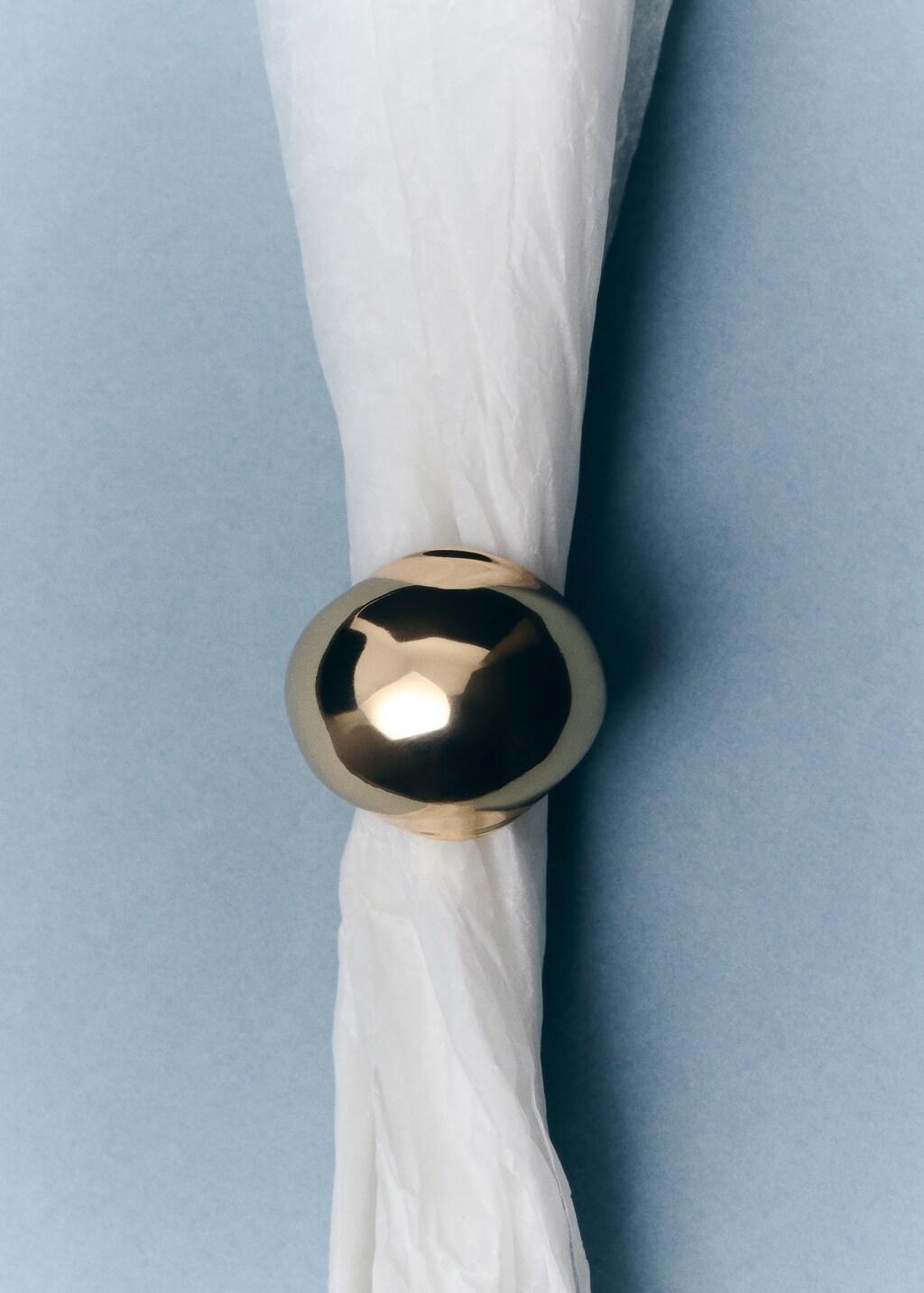 Gold Metallic Volume Ring, , large image number 0