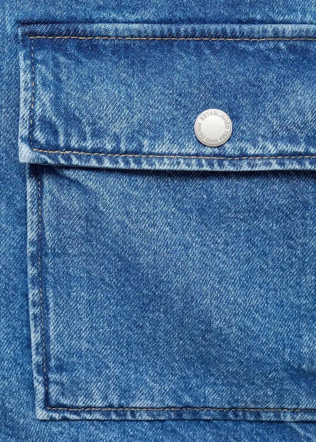Blue Corduroy Collar Denim Jacket, , large image number 11