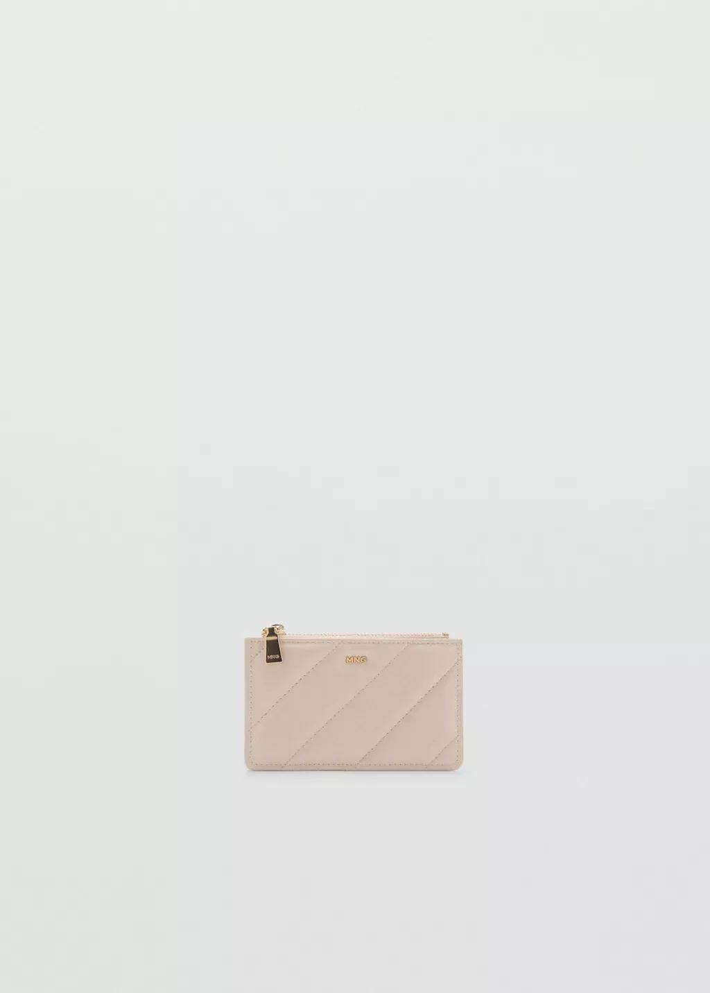NATURAL WHITE Small quilted wallet, Natural White, large image number 3