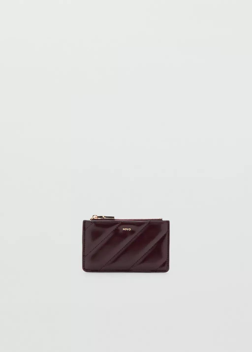 DARK RED Small quilted wallet, Dark Red, large image number 2