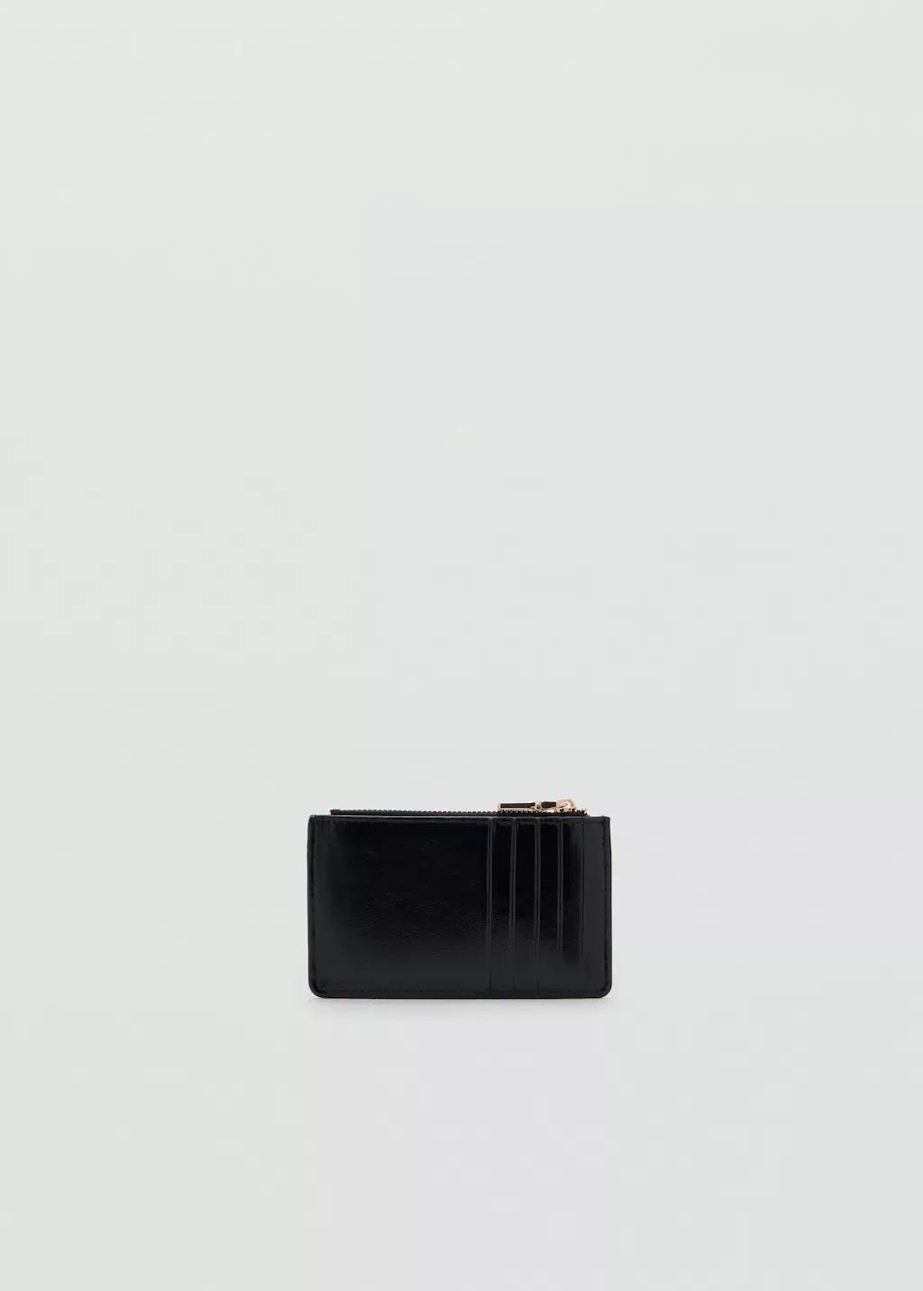 BLACK Small quilted wallet, , medium