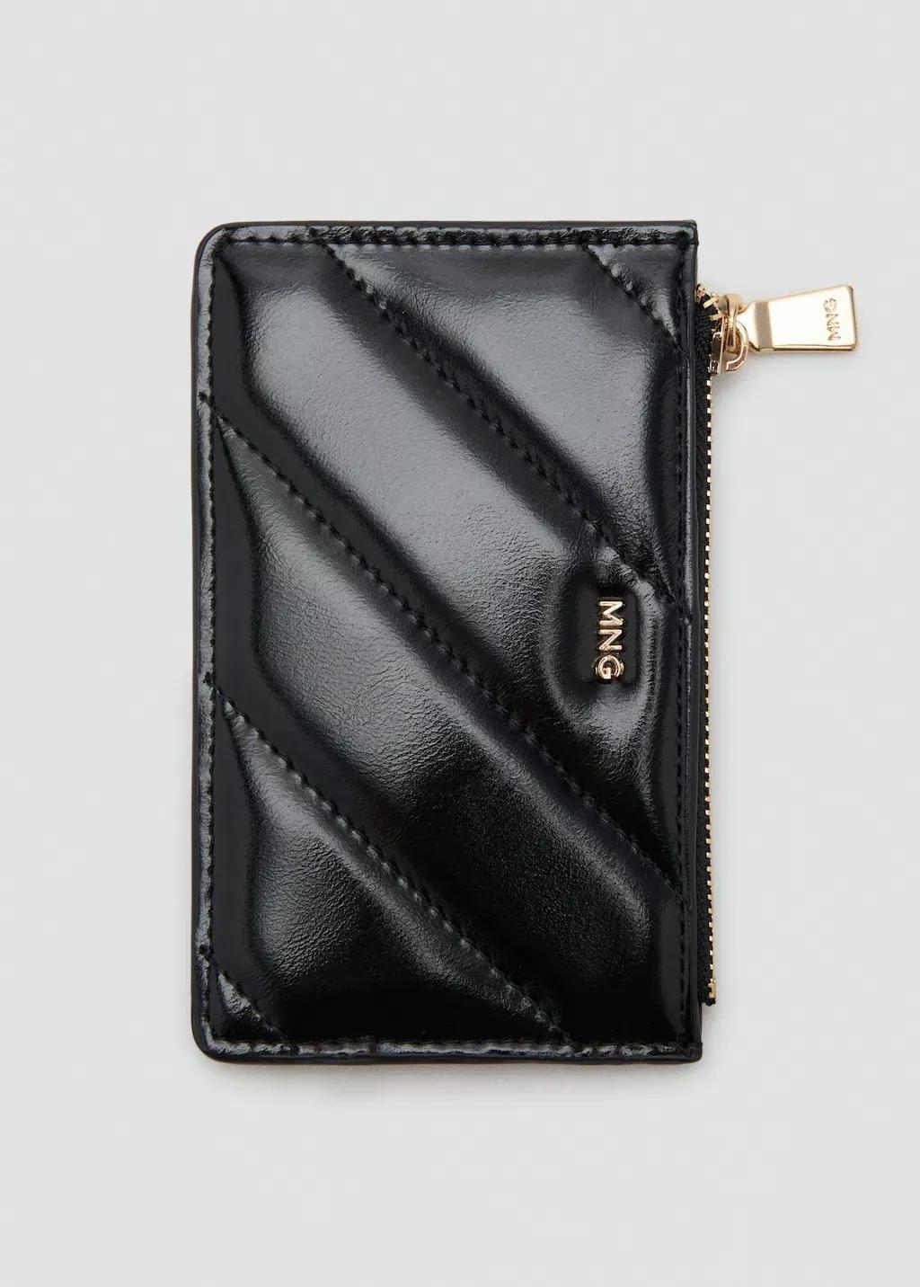 BLACK Small quilted wallet, Black, large image number 1