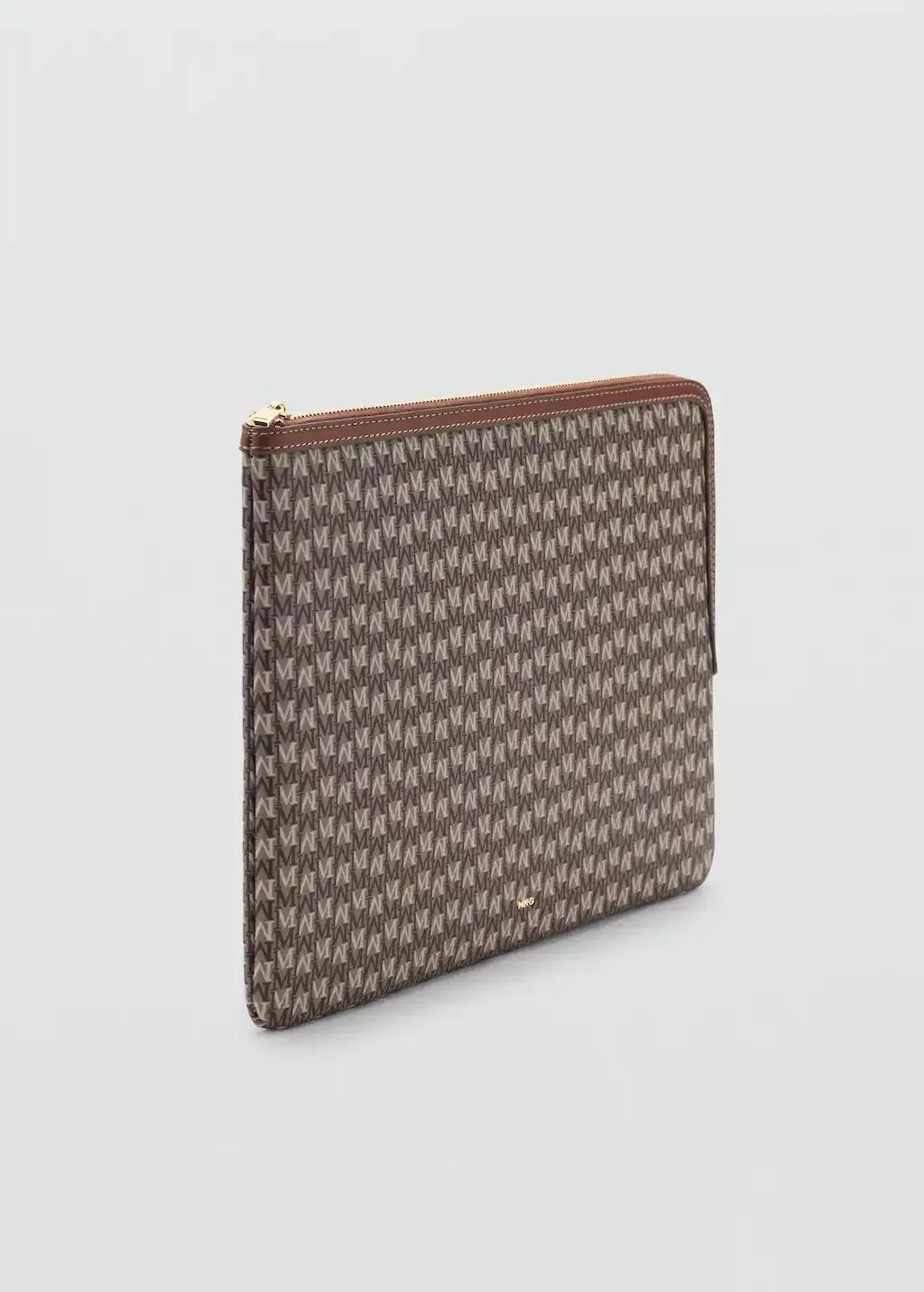 Brown Laptop Case With Printed Logo, Medium Brown, large image number 0