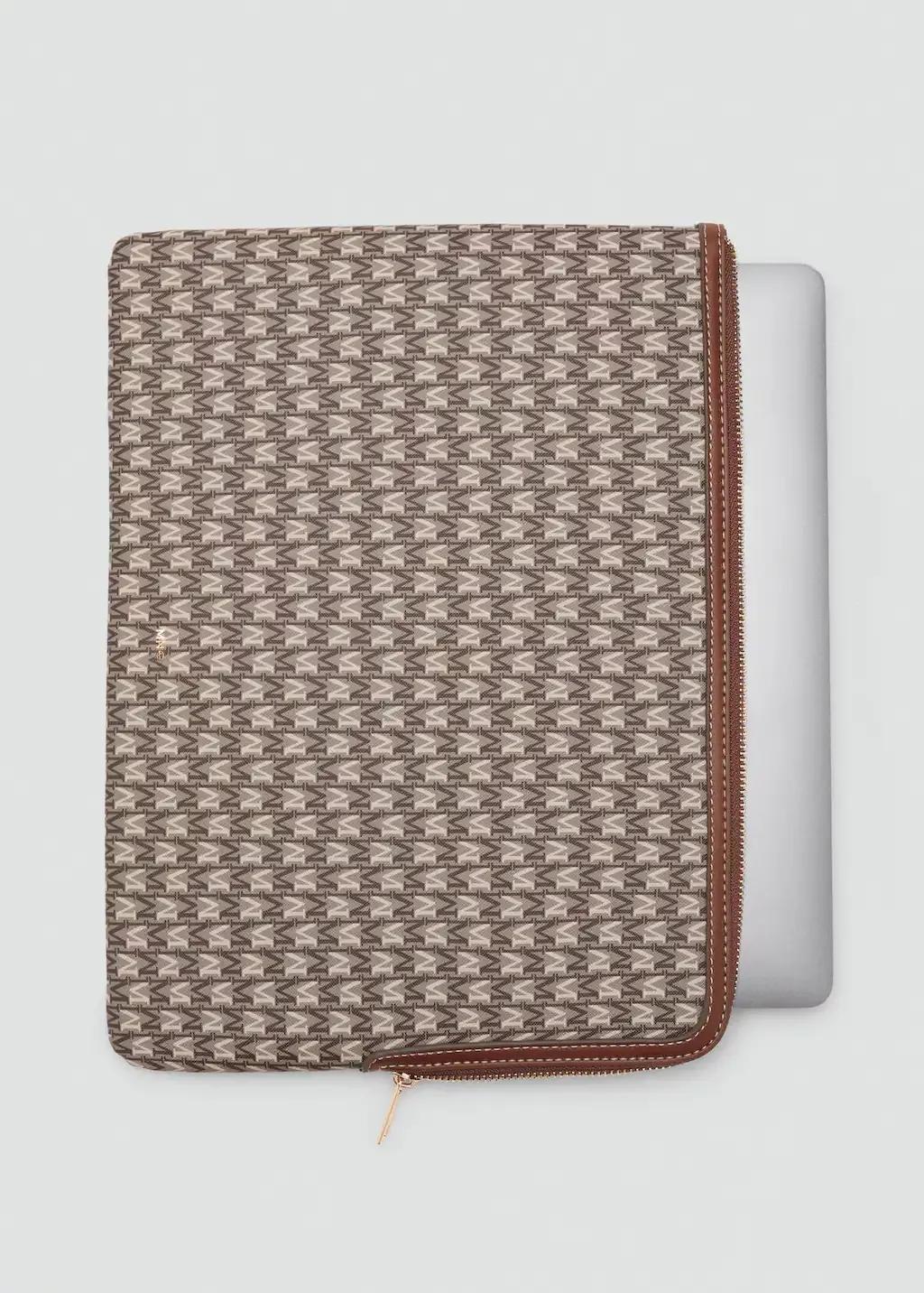 Brown Laptop Case With Printed Logo, Medium Brown, large image number 2