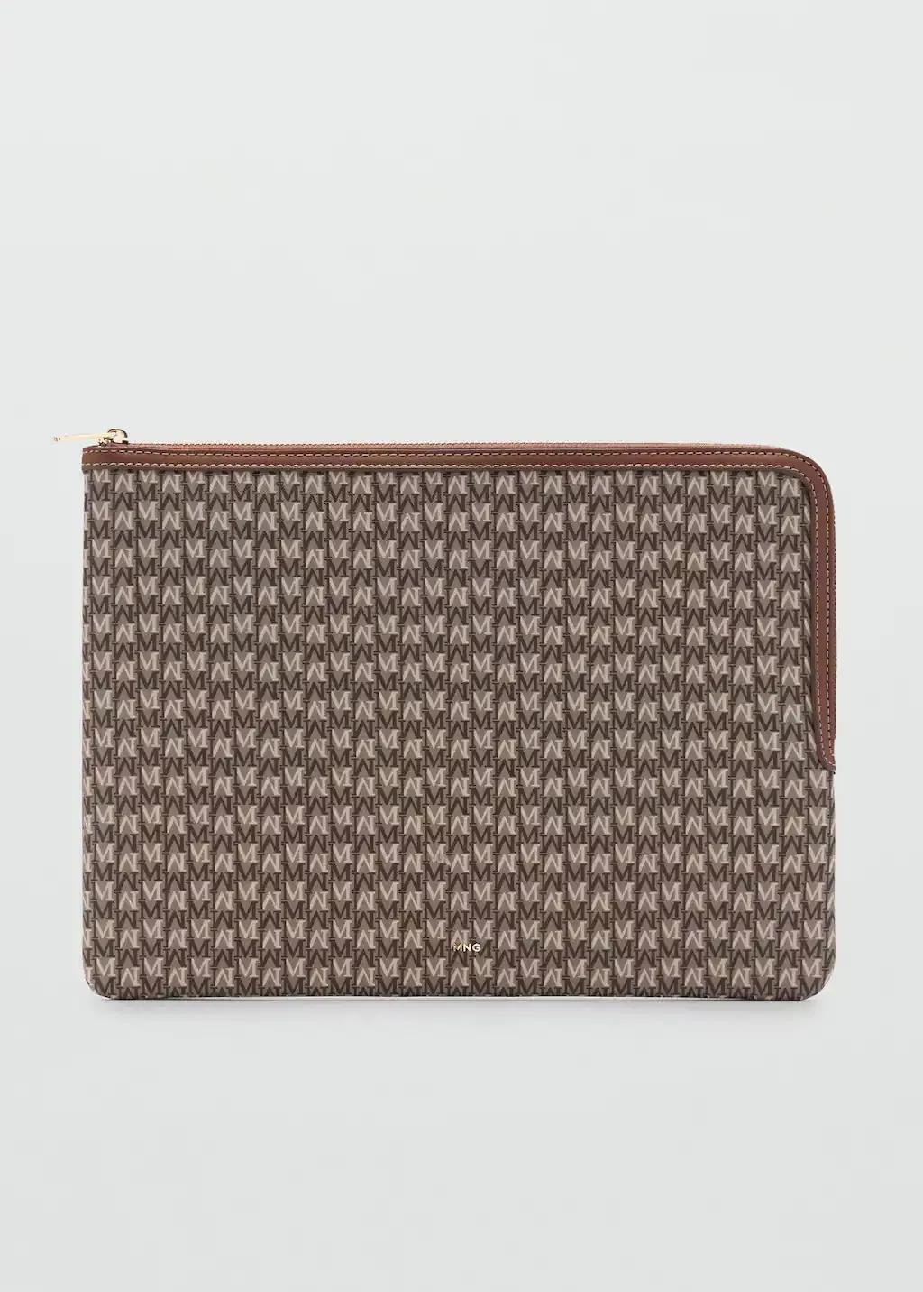 Brown Laptop Case With Printed Logo, Medium Brown, large image number 3