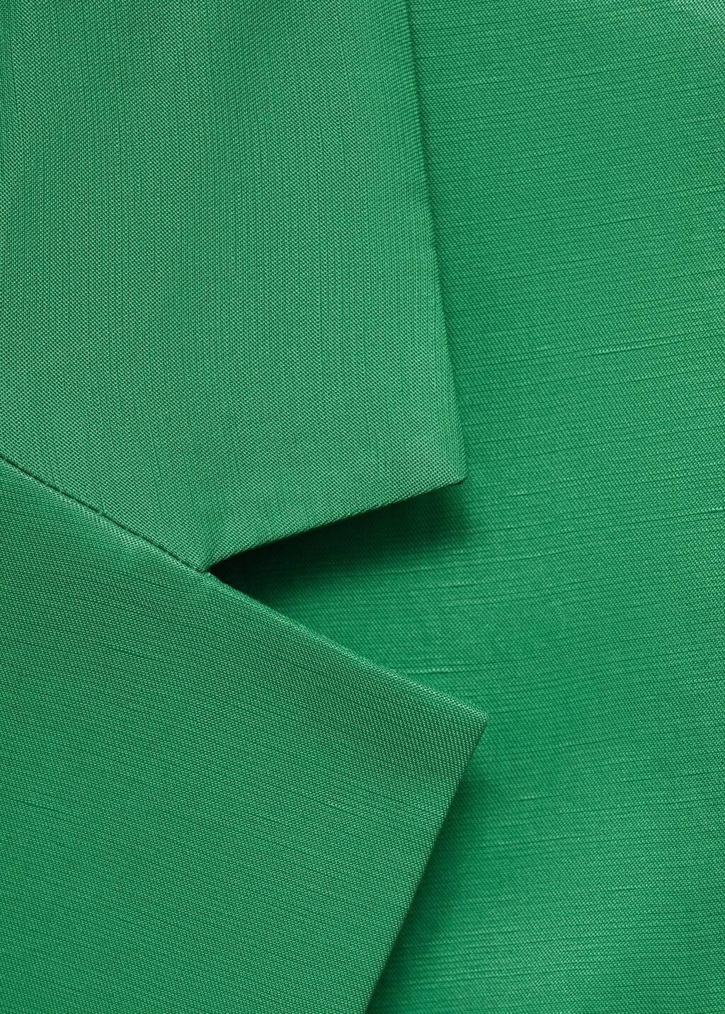 GREEN Linen-blend suit jacket, , large image number 5