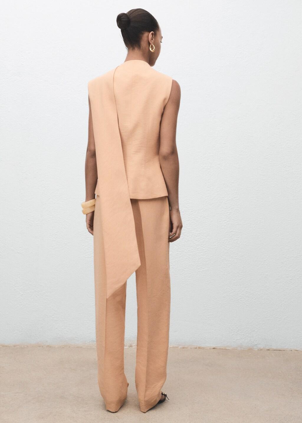Pink Lyocell Trousers With Elastic Waistband, , large image number 5