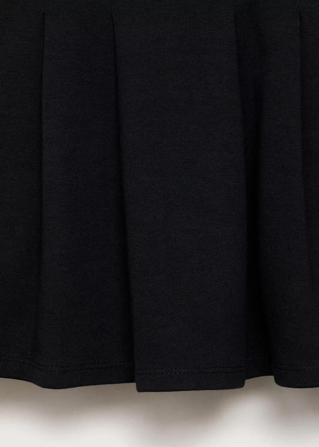 BLACK Short cotton skirt, Kids Girl, , large image number 2