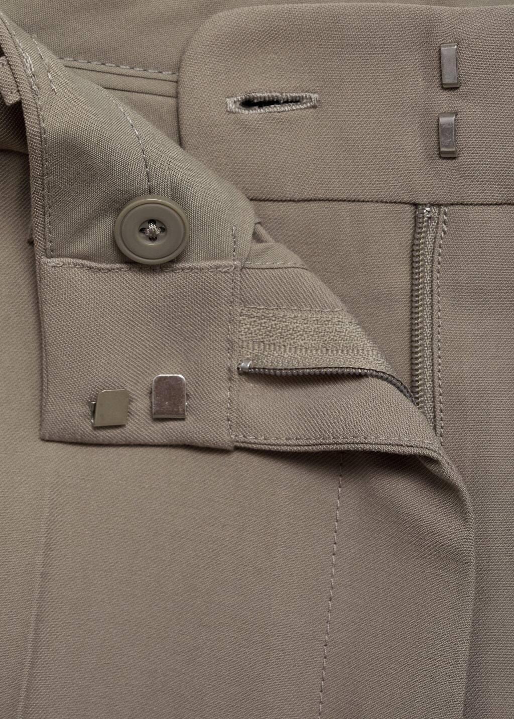 Grey Mid-Rise Suit Bermuda Shorts, , large image number 1