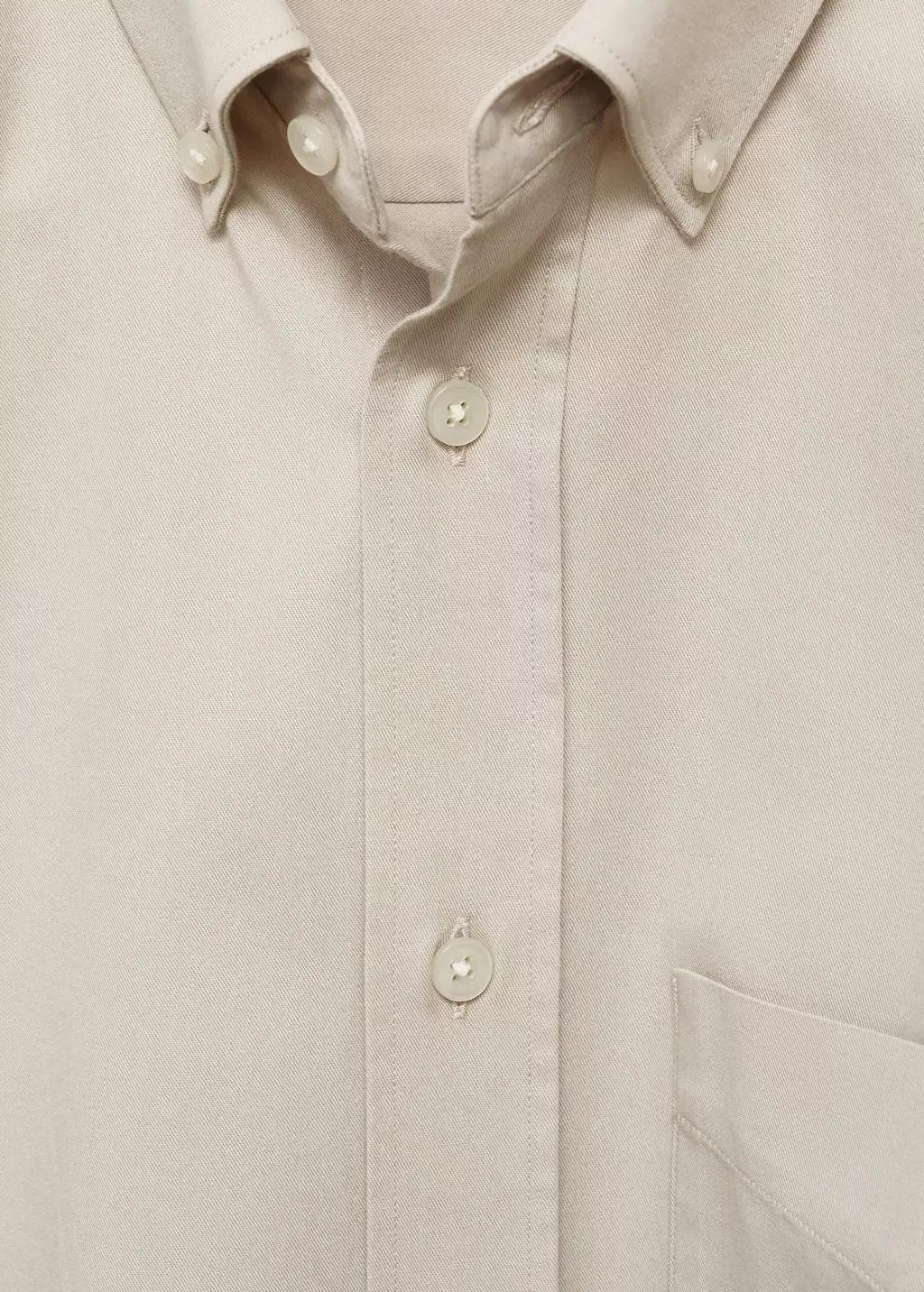 LIGHT BEIGE 100% cotton regular fit pocket shirt, Light Beige, large image number 4