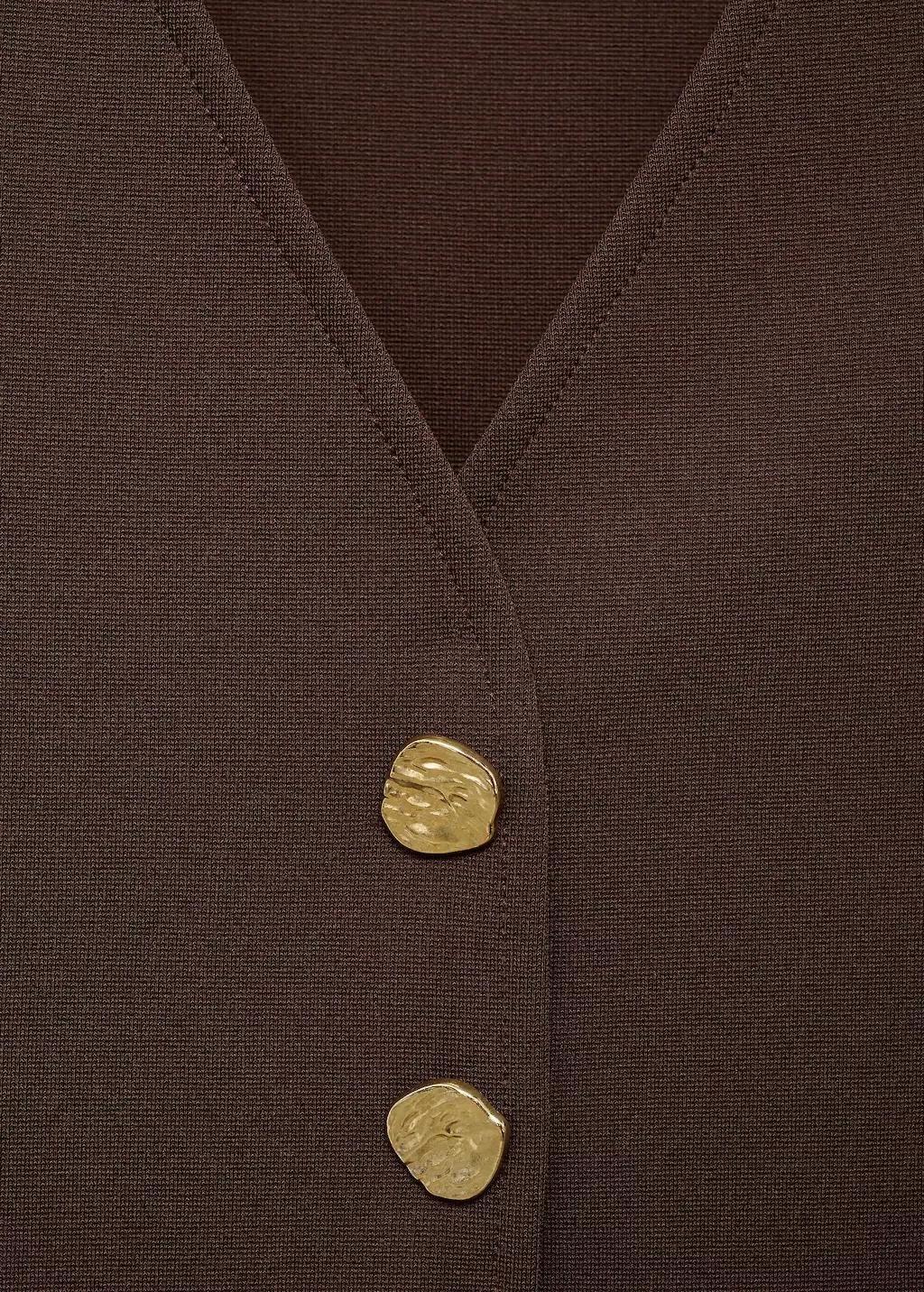 Brown Jewel Button Gilet, , large image number 3