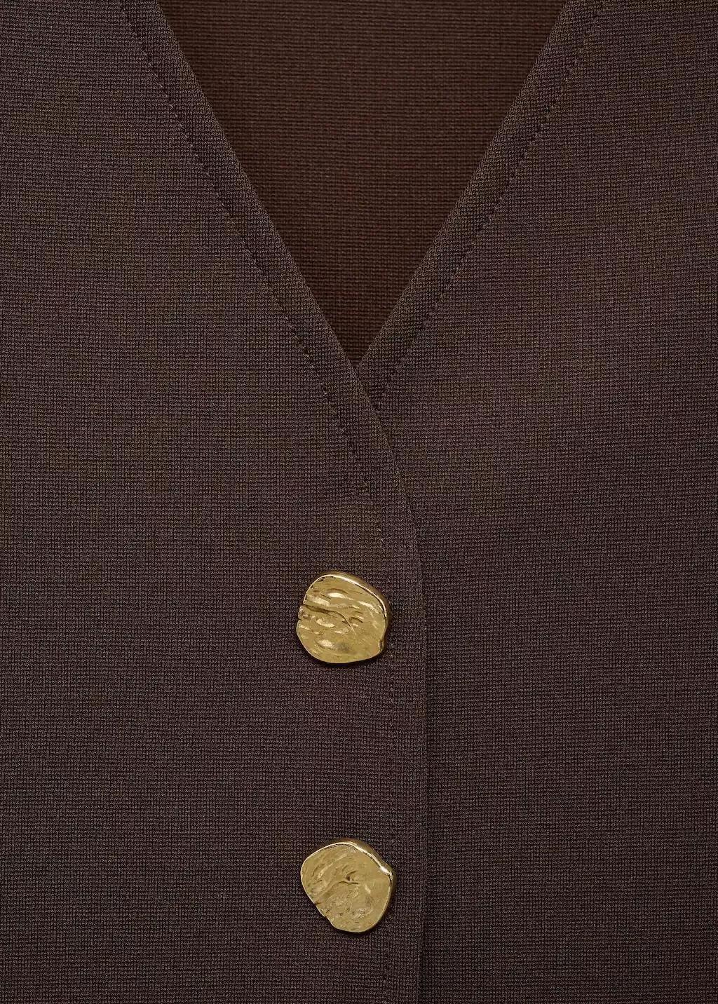 Brown Jewel Button Gilet, 0201_30, large image number 5