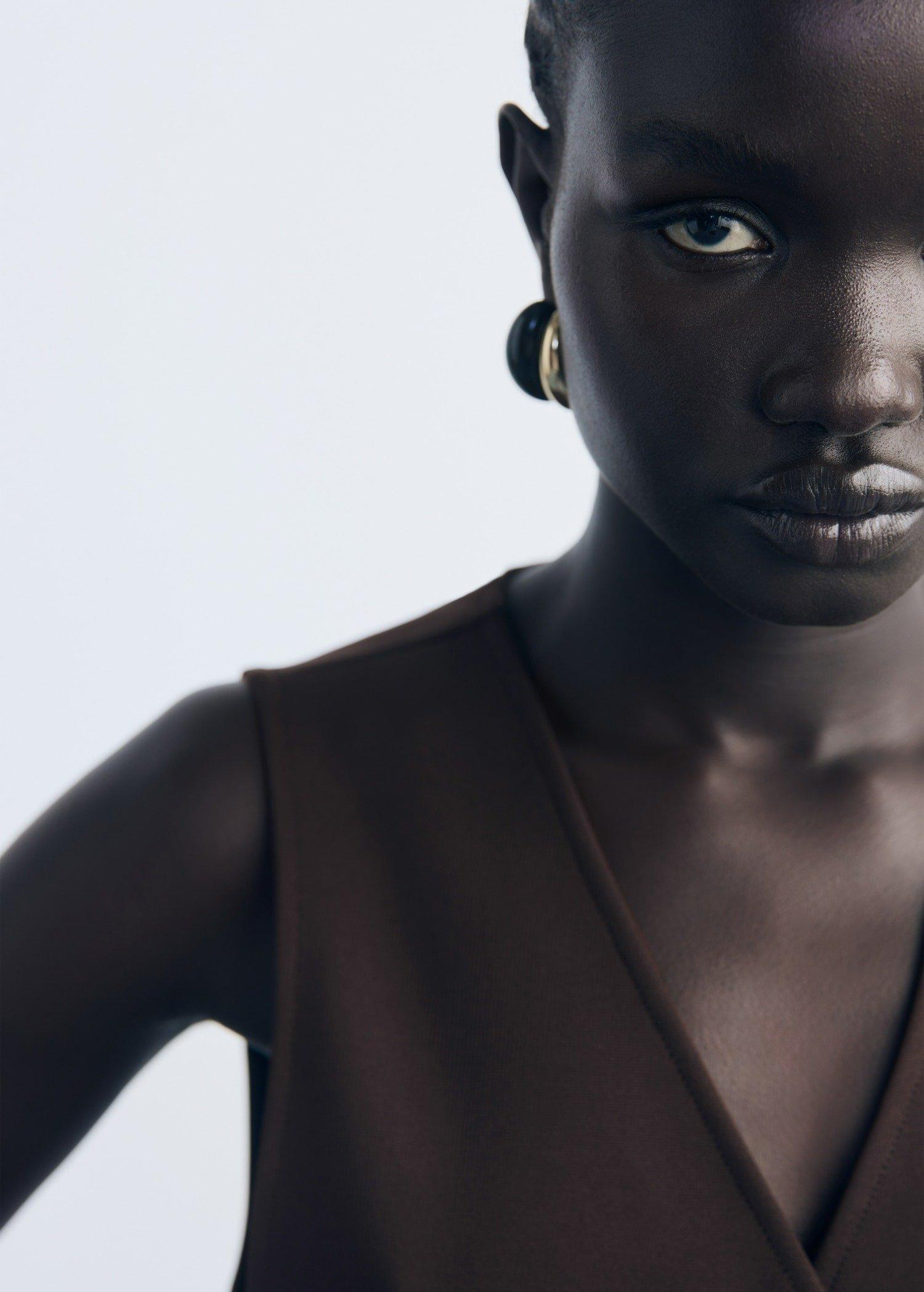 Brown Jewel Button Gilet, 0201_30, large image number 6