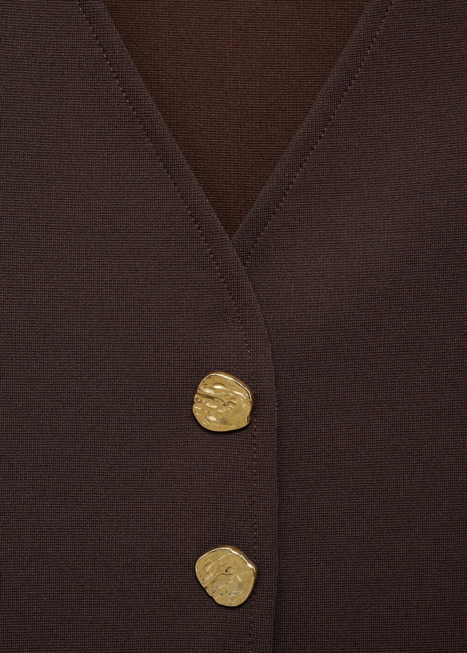 Brown Jewel Button Gilet, , large image number 8