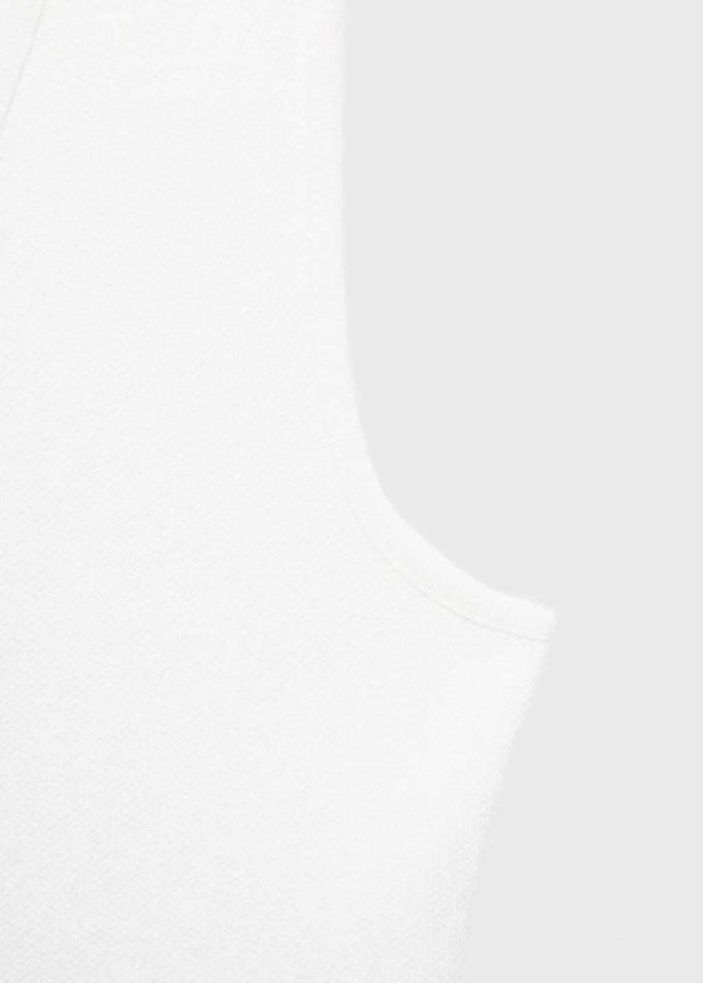 White Knitted Waistcoat With Jewel Buttons, 0201_01, large image number 3