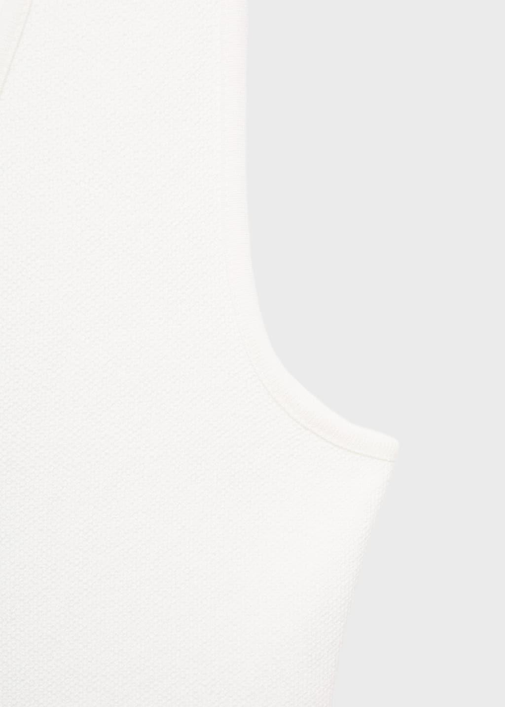 White Knitted Waistcoat With Jewel Buttons, 0201_01, large image number 7