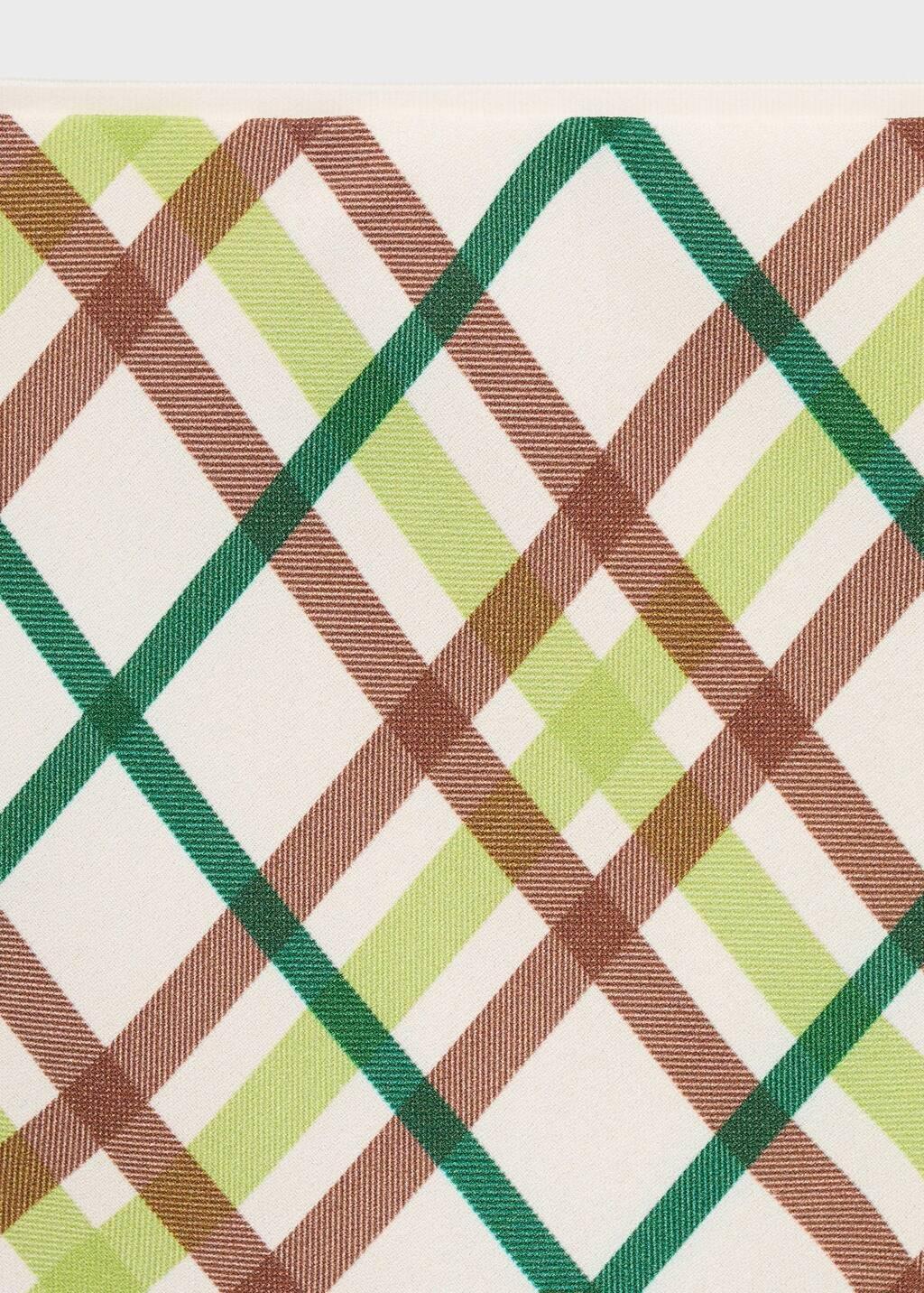 White Short Check Skirt, 0201_02, large image number 1