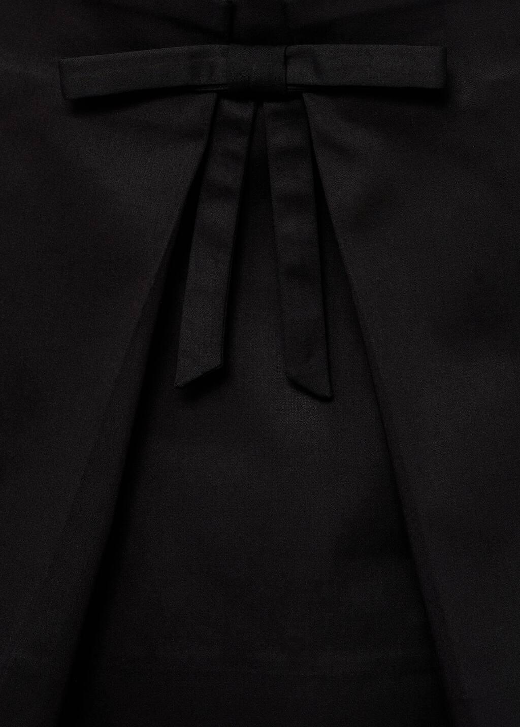 Black Mini Skort With Bow, 0201_99, large image number 1