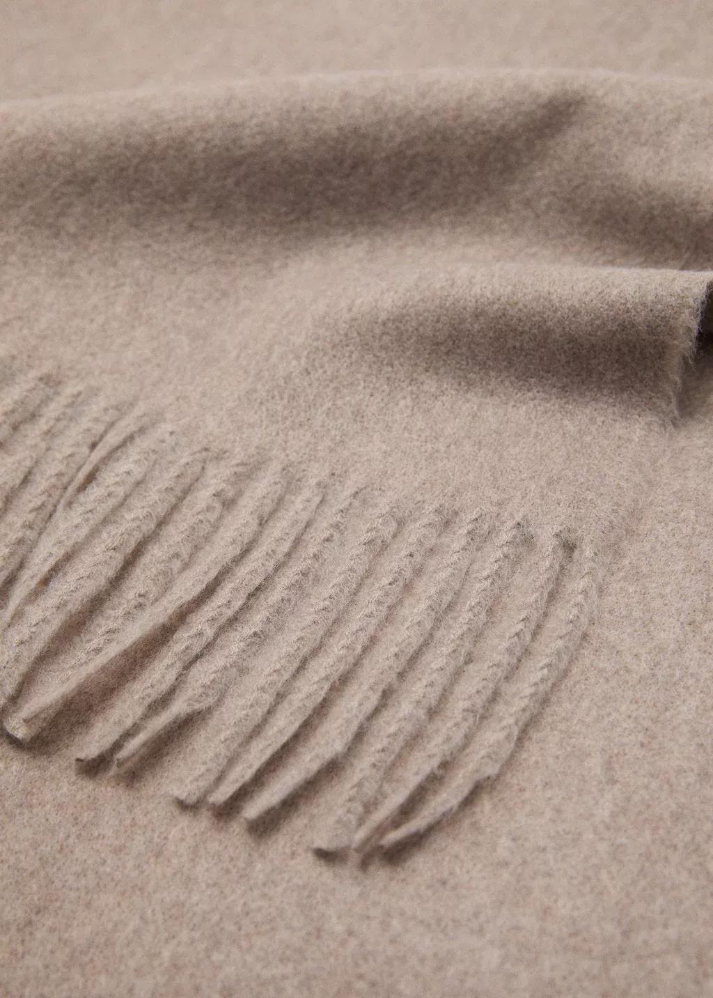 Brown Fringed Edge Scarf, Medium Brown, medium