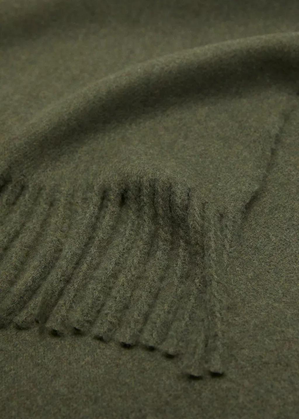 Green Fringed Edge Scarf, 0201_38, medium