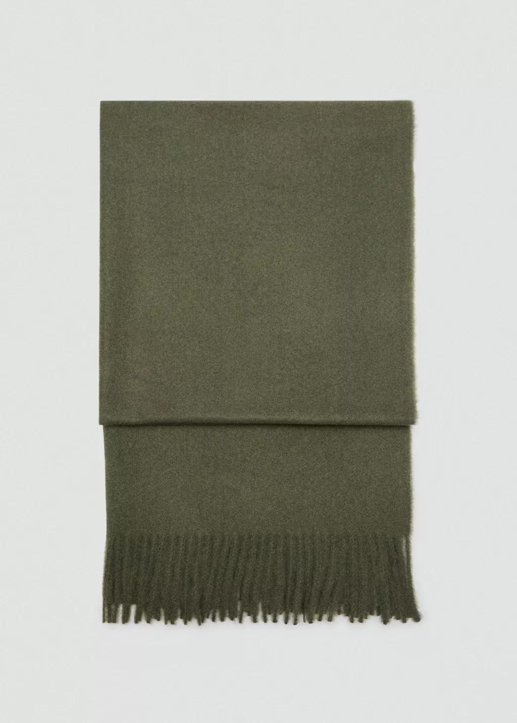 Green Fringed Edge Scarf, 0201_38, large image number 1