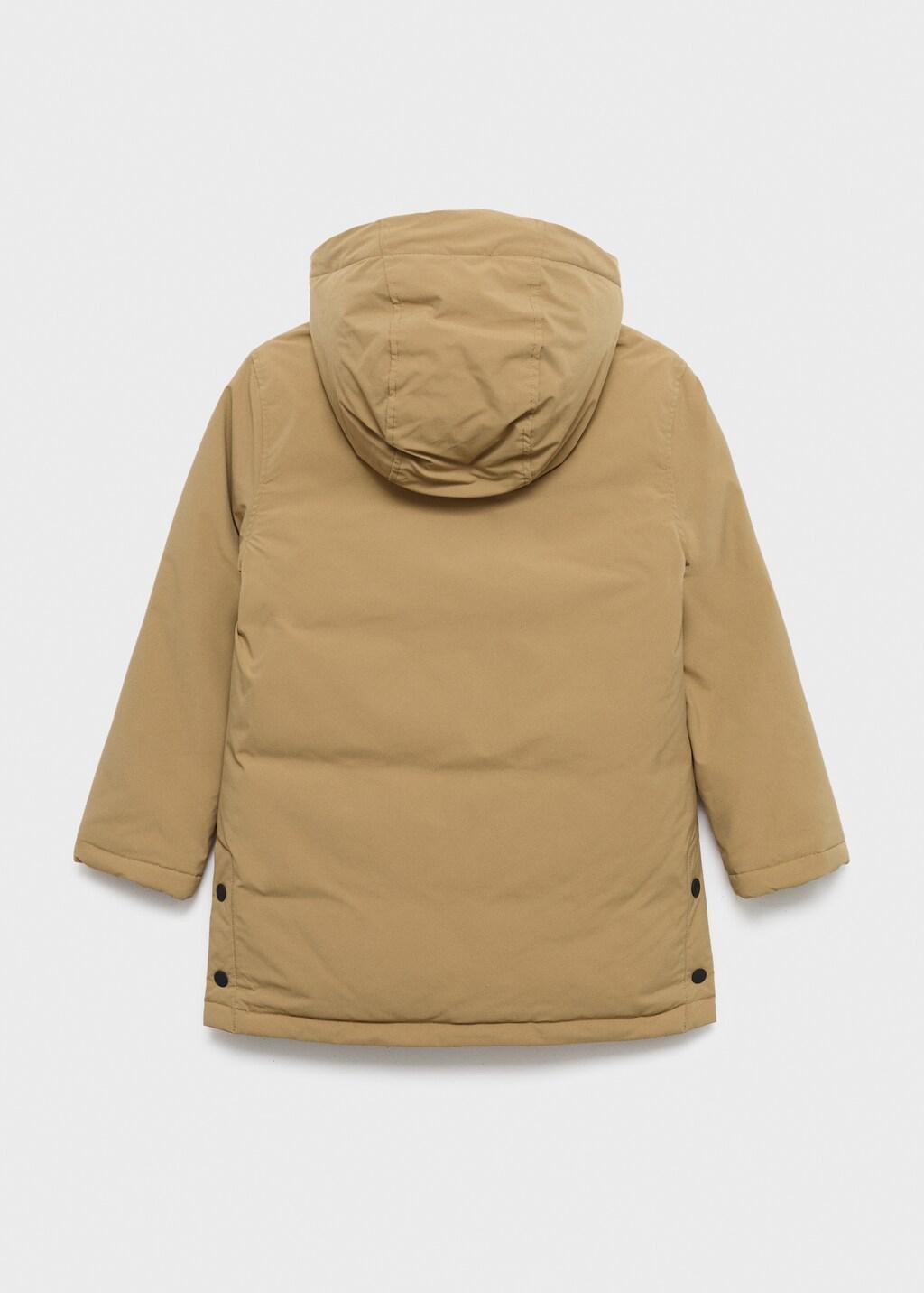 Brown Hooded Anorak With Buttons, Kids Boy, Medium Brown, large image number 4