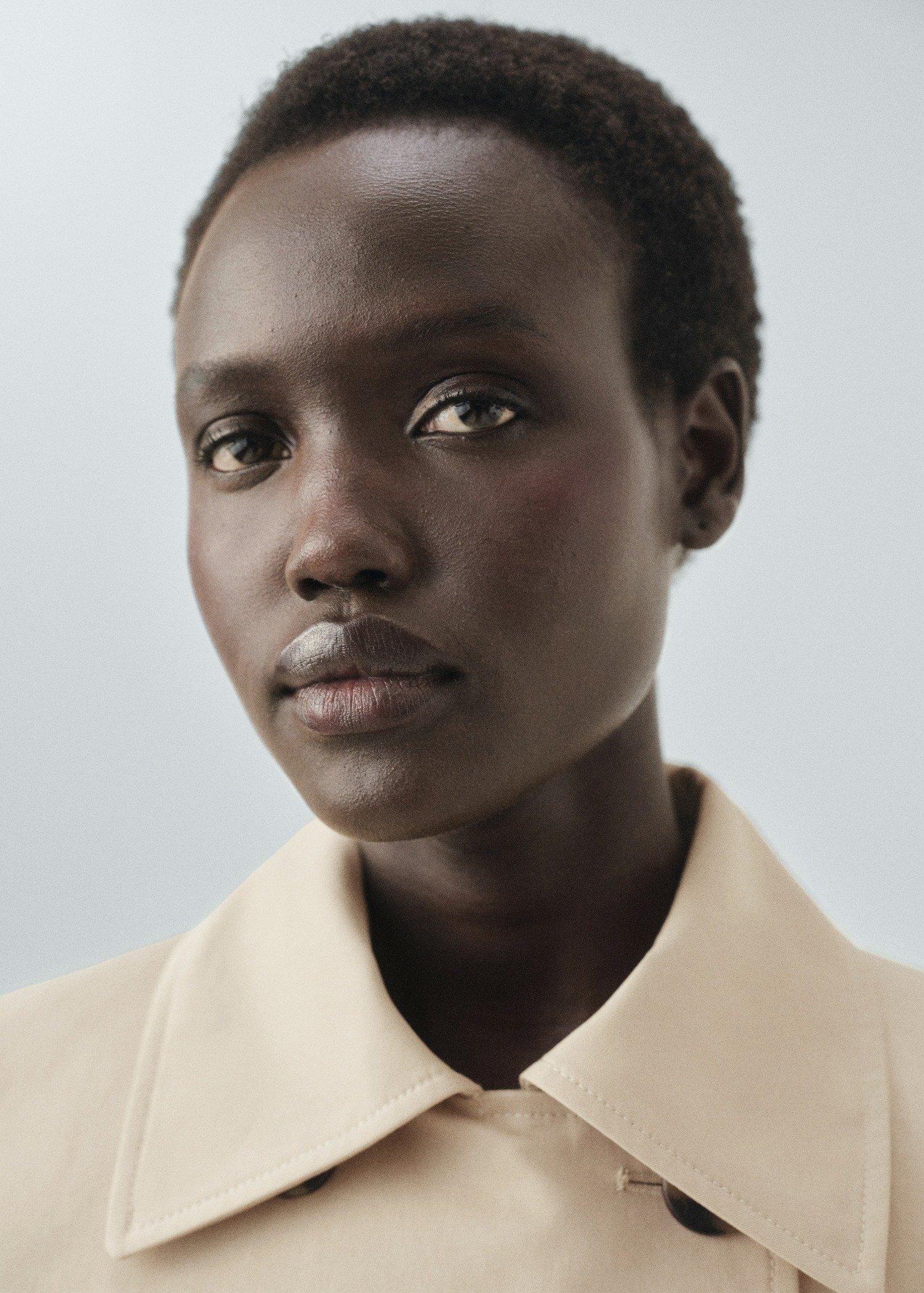 Beige Classic Cotton Trench Coat, Light Beige, large image number 5