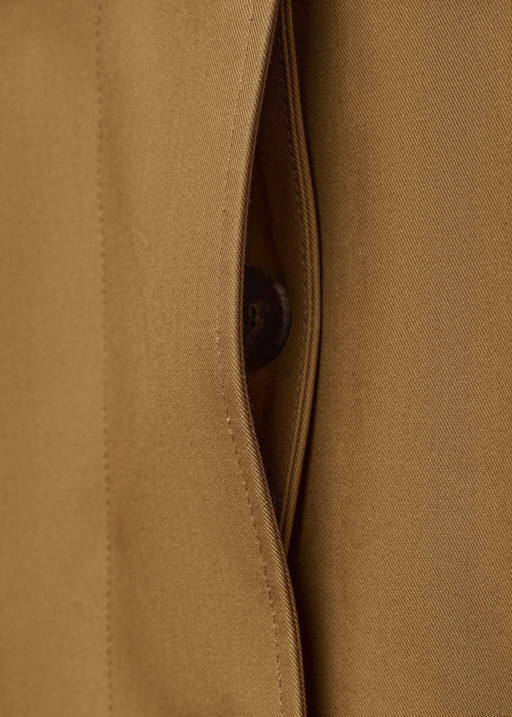 Brown Long Trench Coat, , large image number 6