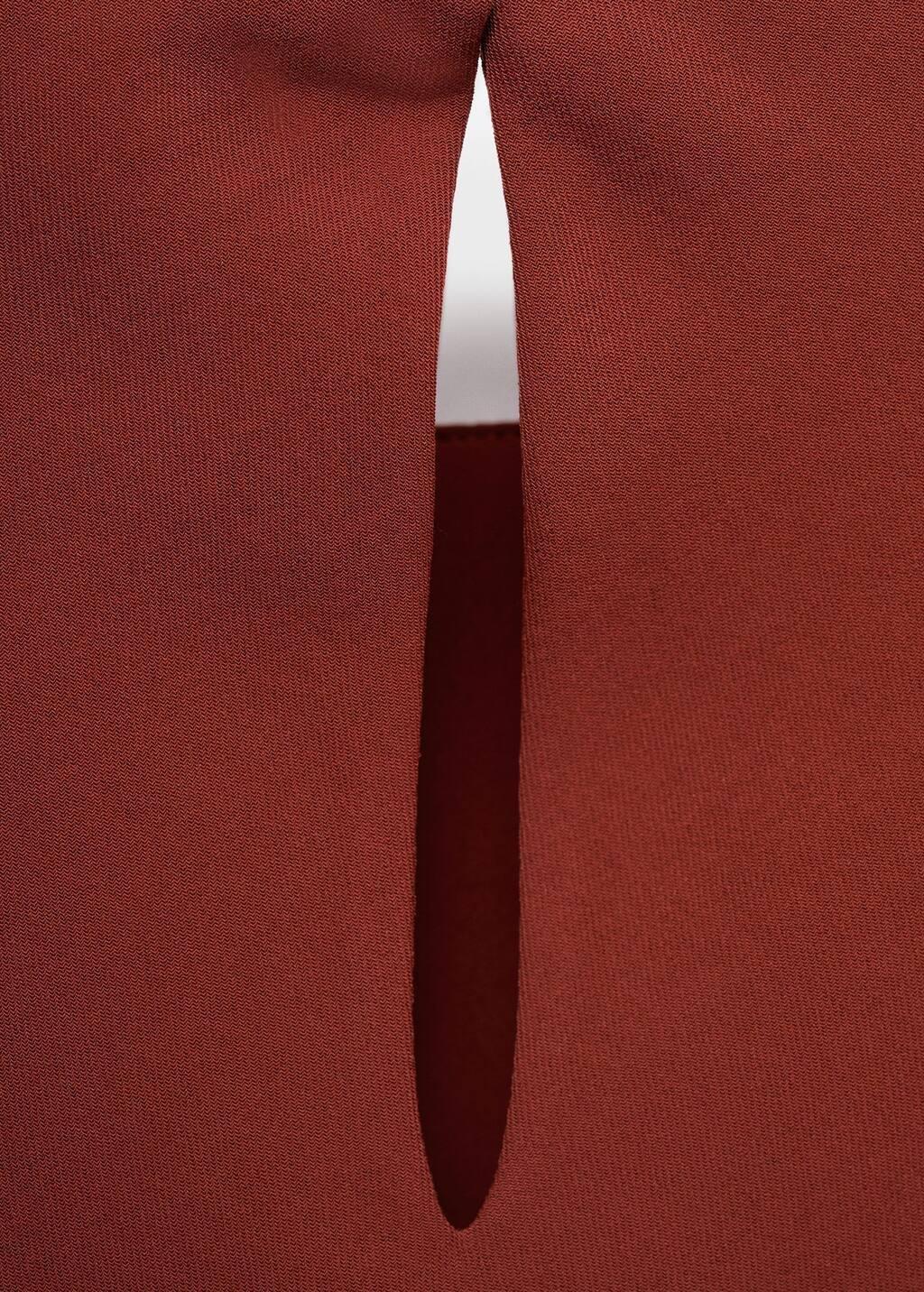 Orange Ruched Blouse With Shoulder Pads, , large image number 1