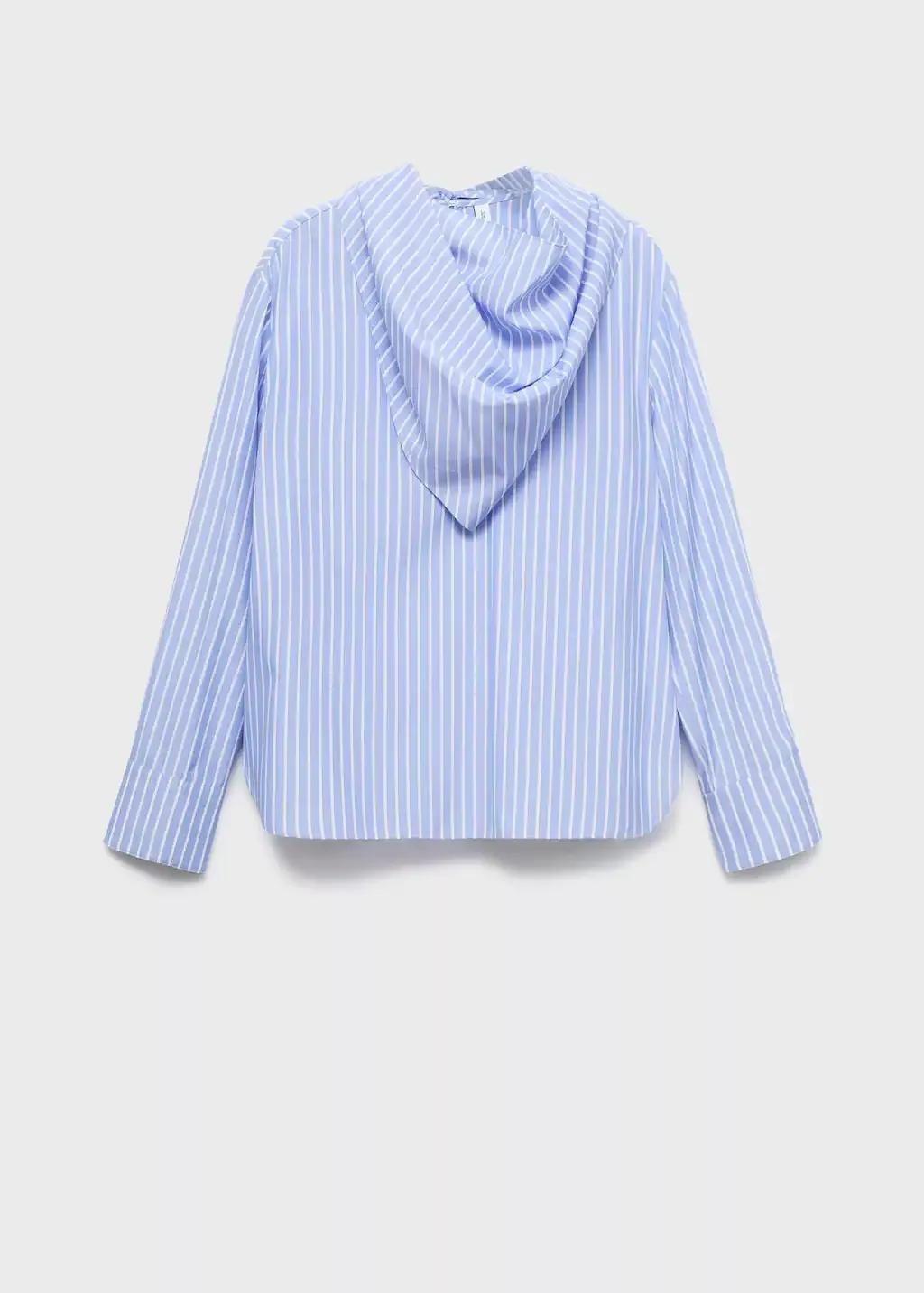 LT-PASTEL BLUE Striped blouse with handkerchief, Light-Pastel Blue, large image number 0