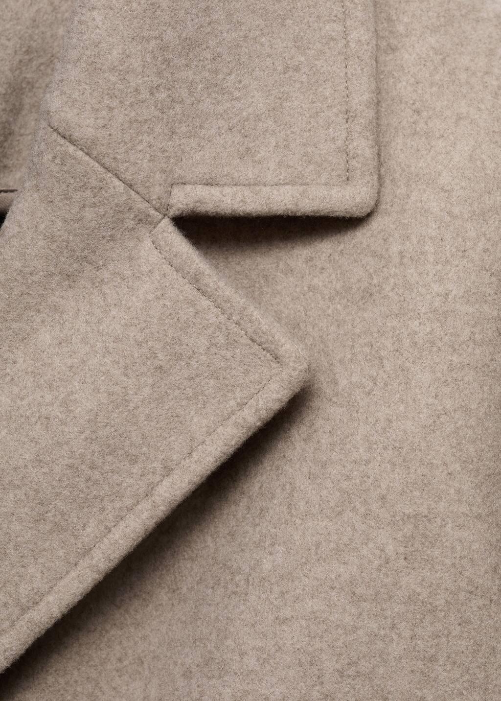 Brown Double-Breasted Midi Coat, Medium Brown, large image number 1