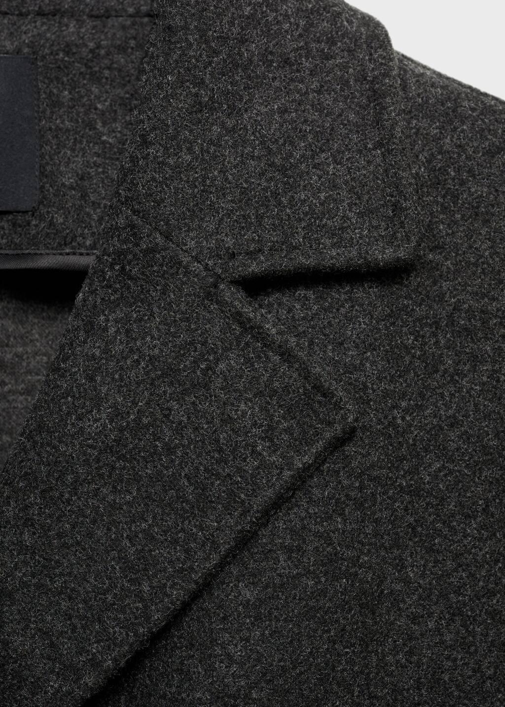 Grey Double-Breasted Midi Coat, 0201_95, large image number 1