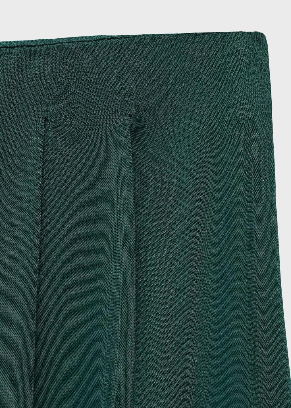 Green Pleated Wide Leg Trousers, , large image number 1