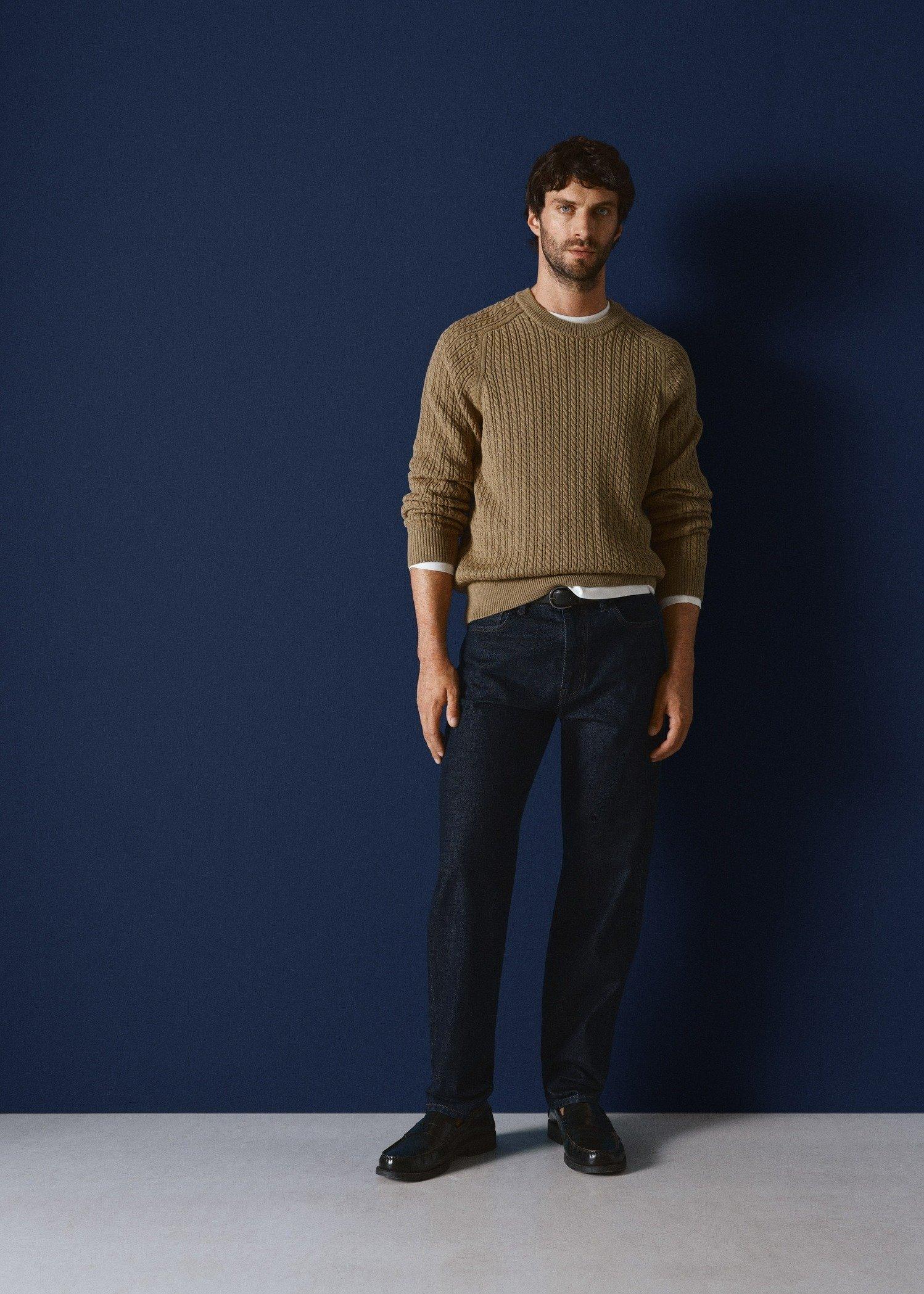 Navy Patrick Slim-Fit Dark-Wash Jeans, Open Blue, large image number 2