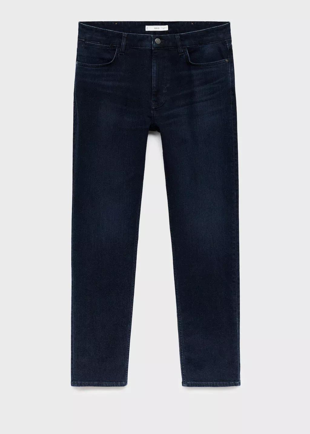 Navy Patrick Slim-Fit Dark-Wash Jeans, Open Blue, large image number 5