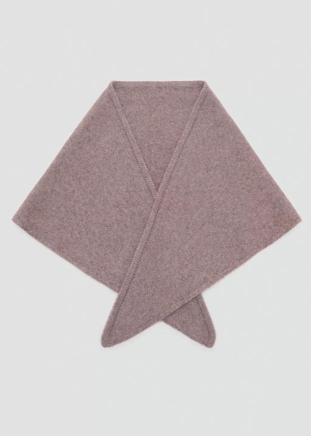 Brown Cashmere-Blend Knitted Shawl, Medium Brown, large image number 2