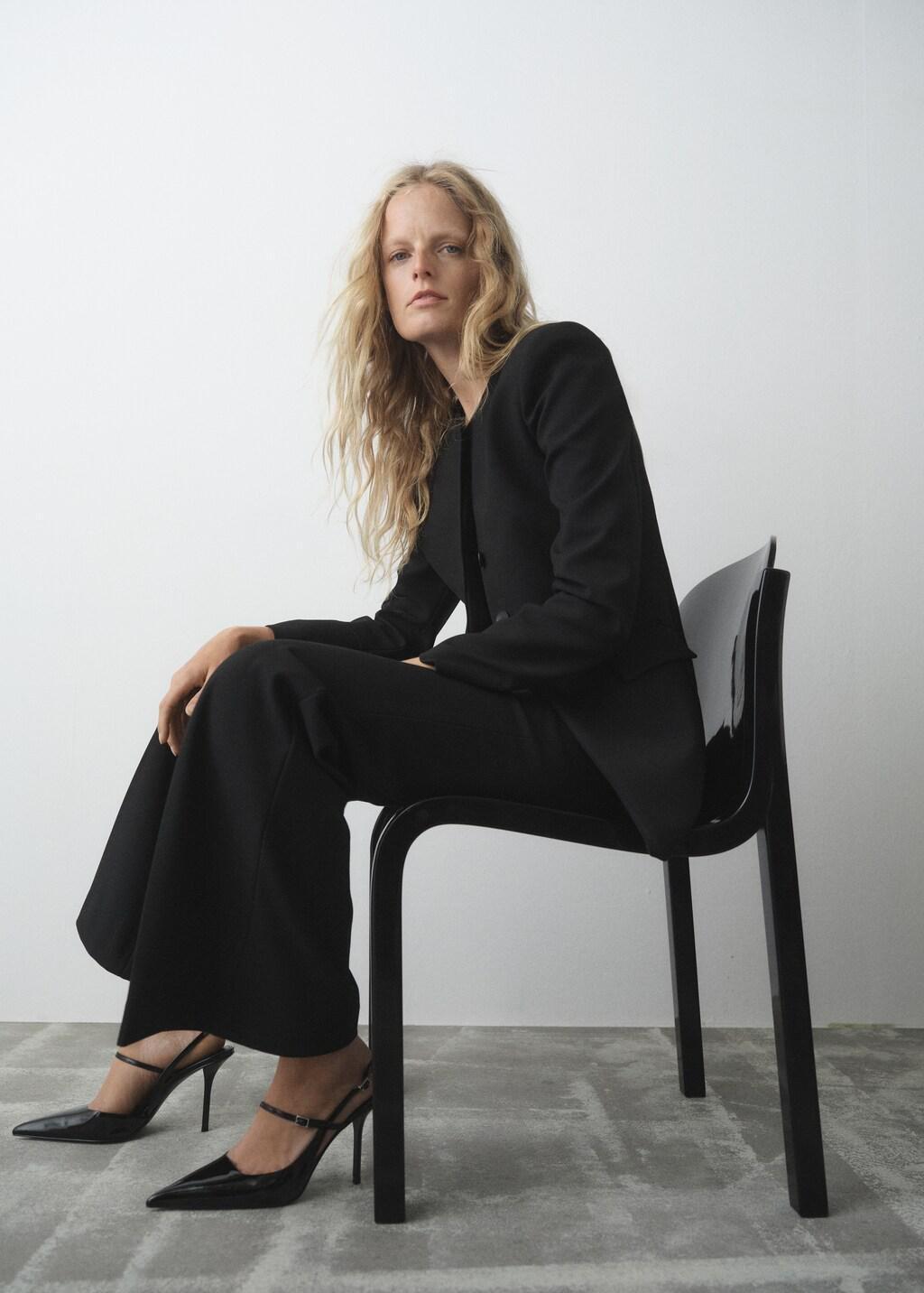 Black Patent Leather Shoes With Straps And Buckle, 0201_99, large image number 0