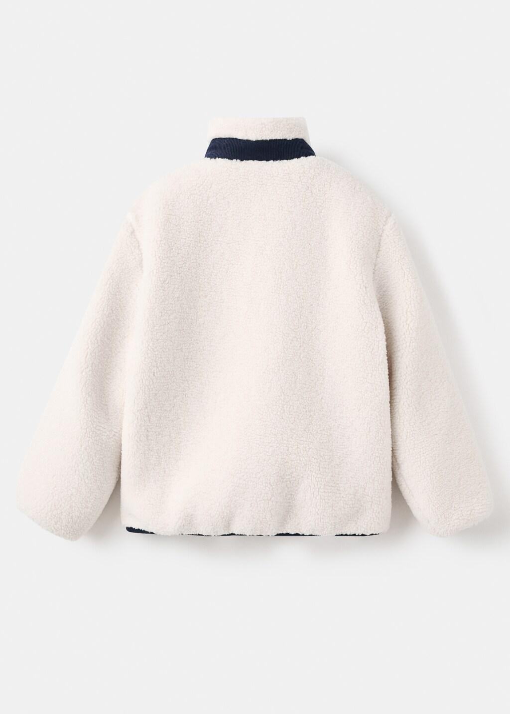 White Shearling-Effect Jacket, Kids Boy, Natural White, large image number 1