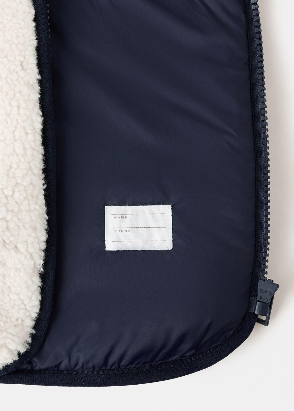 White Shearling-Effect Jacket, Kids Boy, Natural White, large image number 2