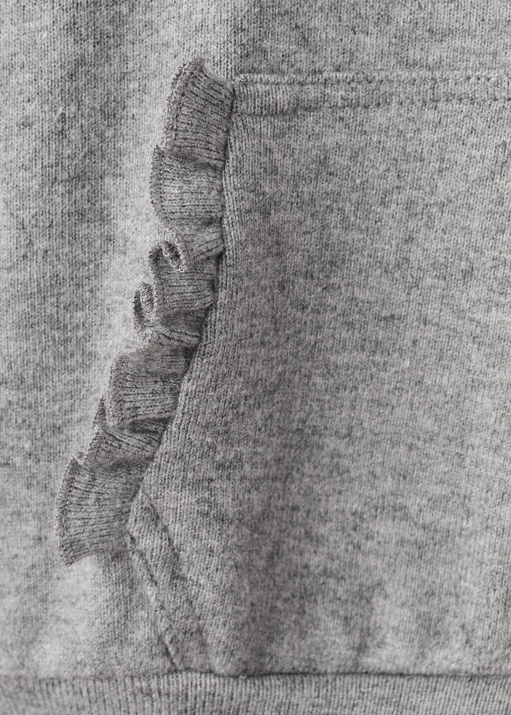 MEDIUM GREY Ruffle detail sweatshirt, Baby Girl, Medium Grey, large image number 1