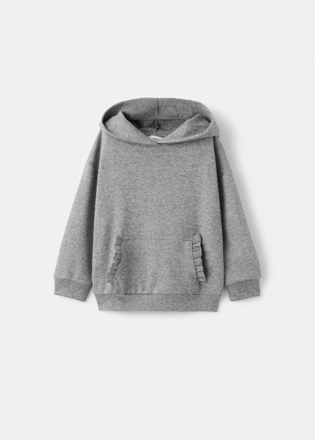 MEDIUM GREY Ruffle detail sweatshirt, Baby Girl, Medium Grey, large image number 4