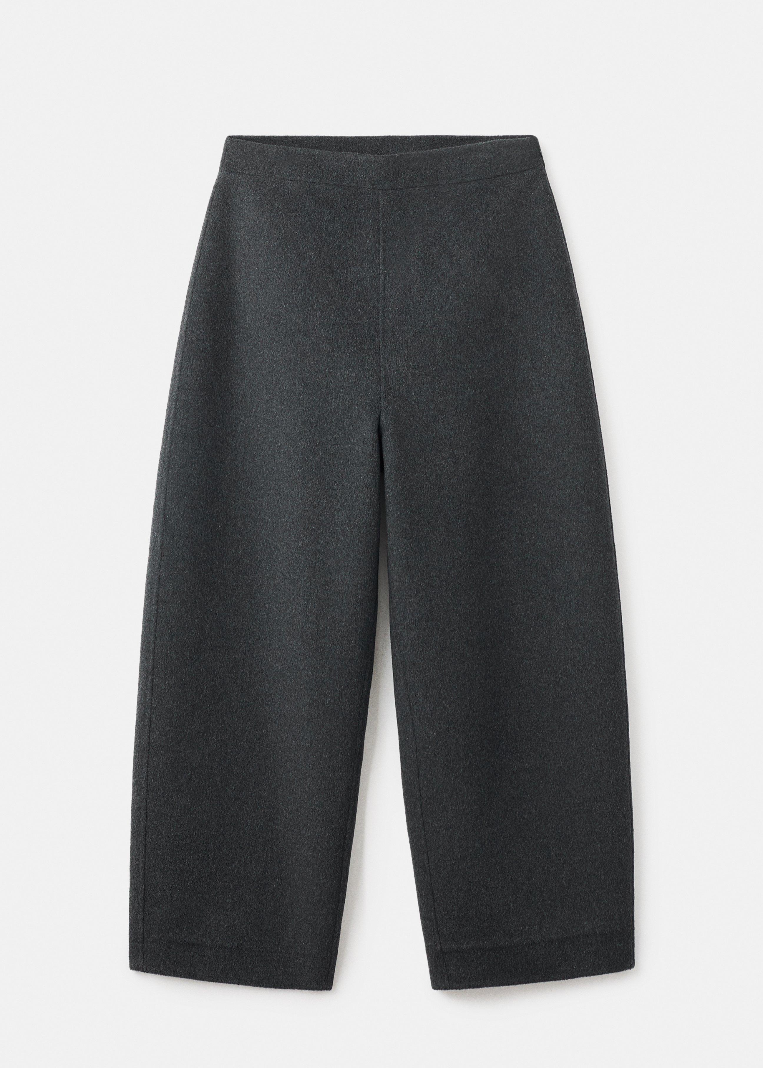 Grey Wool Balloon Trousers, Grey, large image number 4
