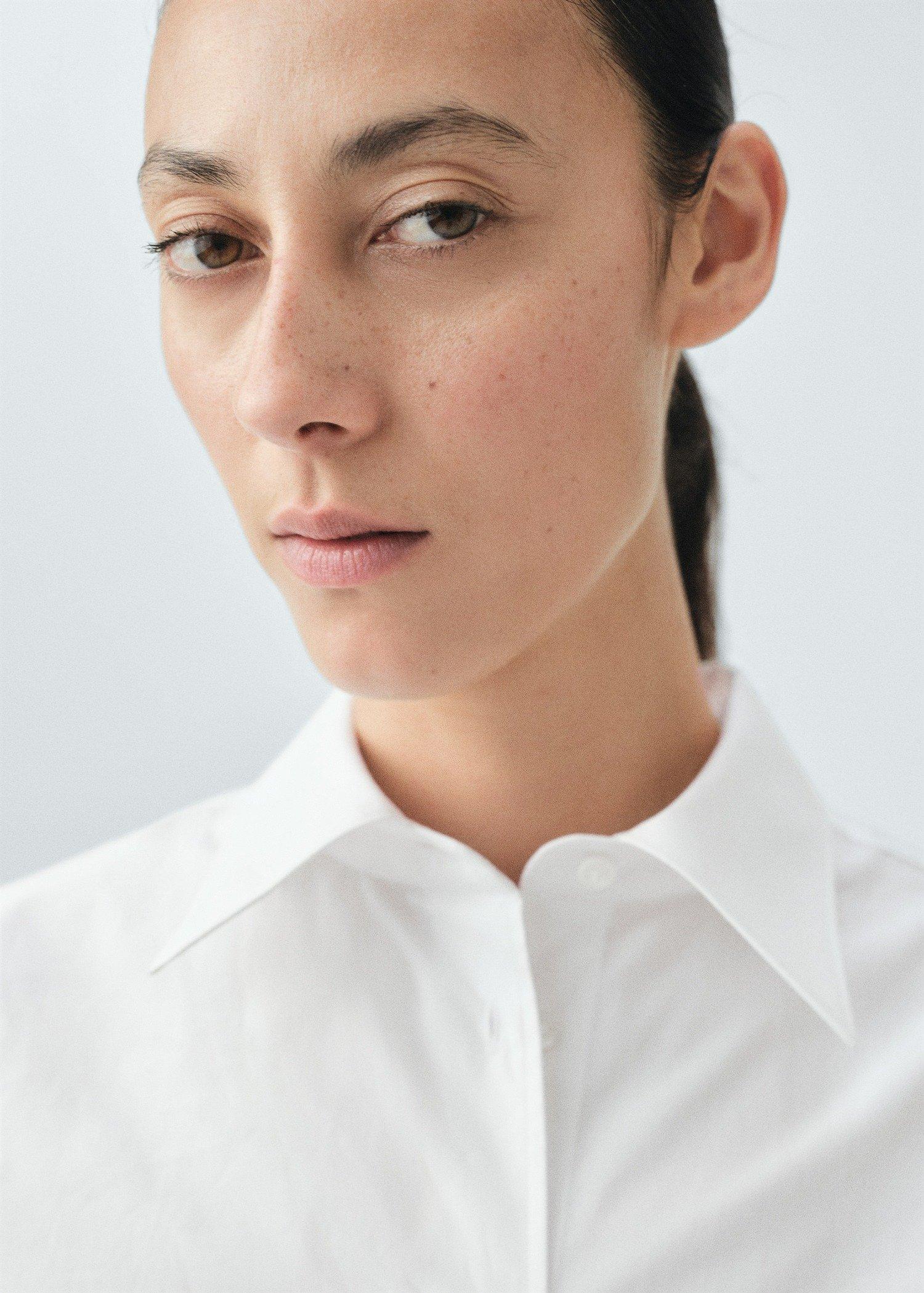 White Oversize Poplin Shirt, , large image number 3