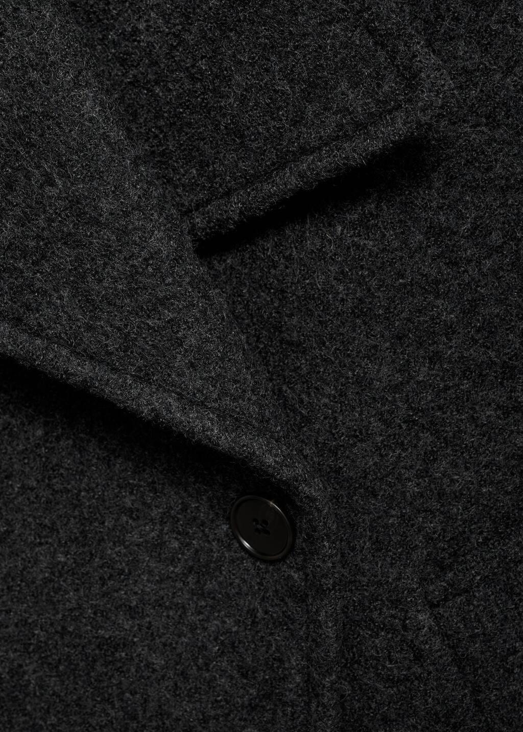 Grey Oversized Wool Coat With Maxi Lapels, 0201_92, large image number 2