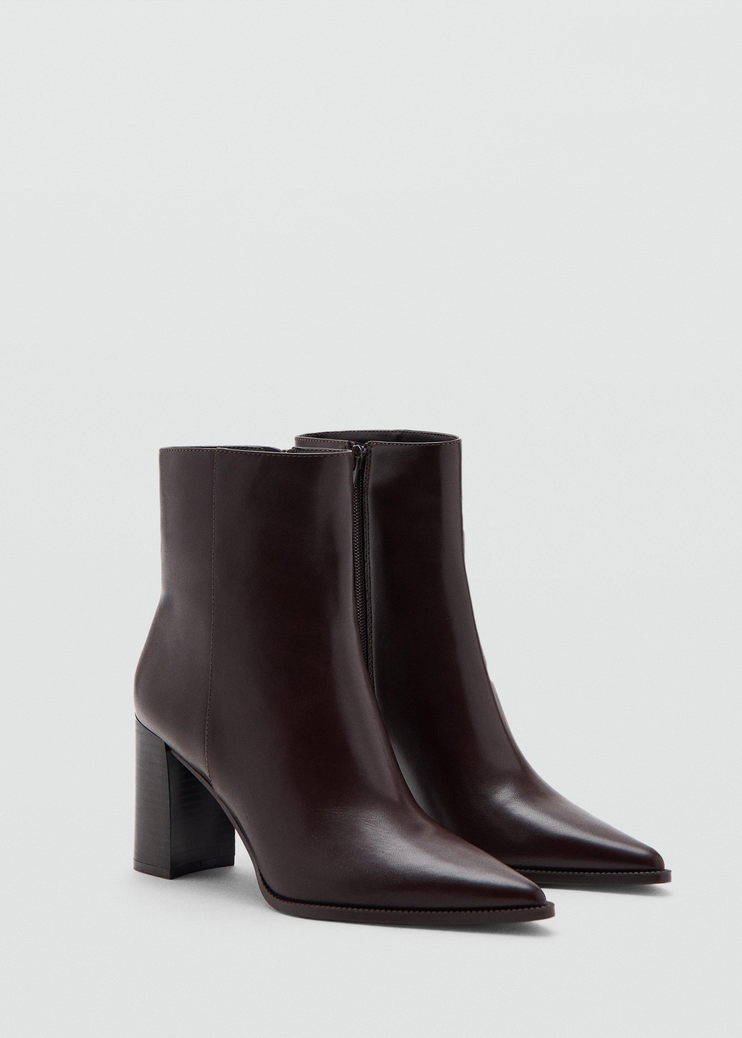 Brown Ankle Boots With Block Heel, 0201_32, large image number 1