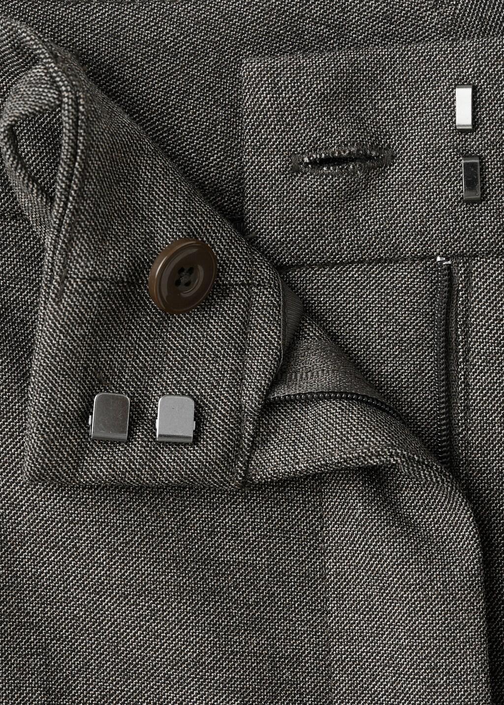 Brown Belt Straight-Fit Trousers, Brown, large image number 1