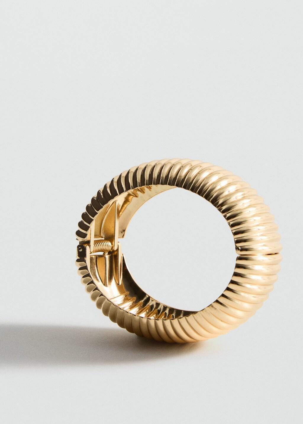 GOLD Rigid bracelet with relief, 0201_OR, medium