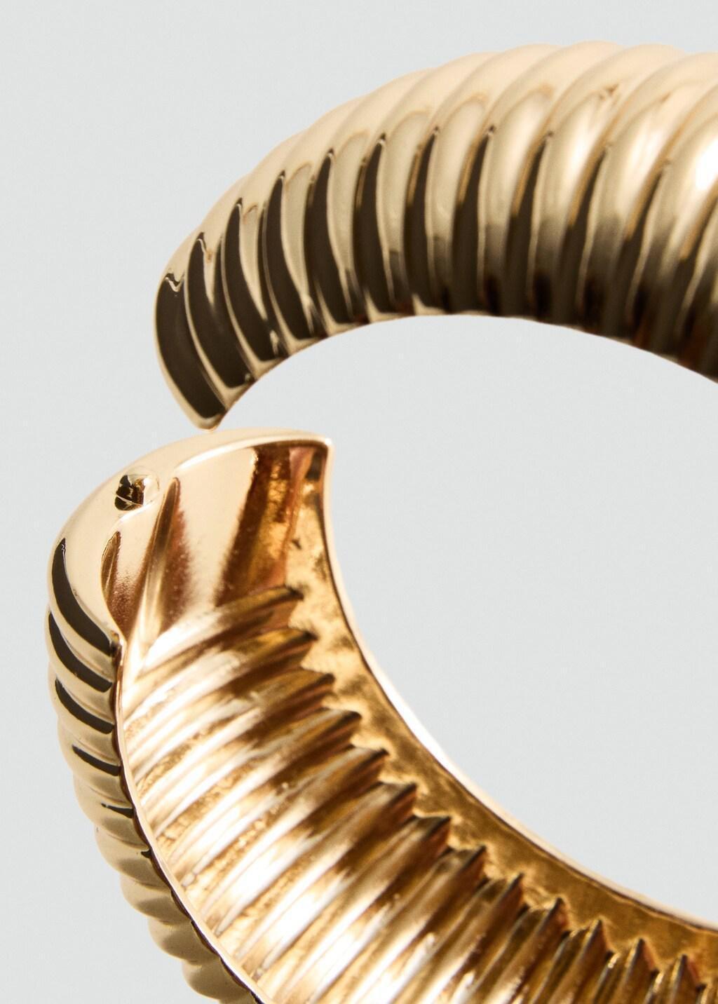 Gold Rigid Bracelet With Relief, 0201_OR, large image number 2