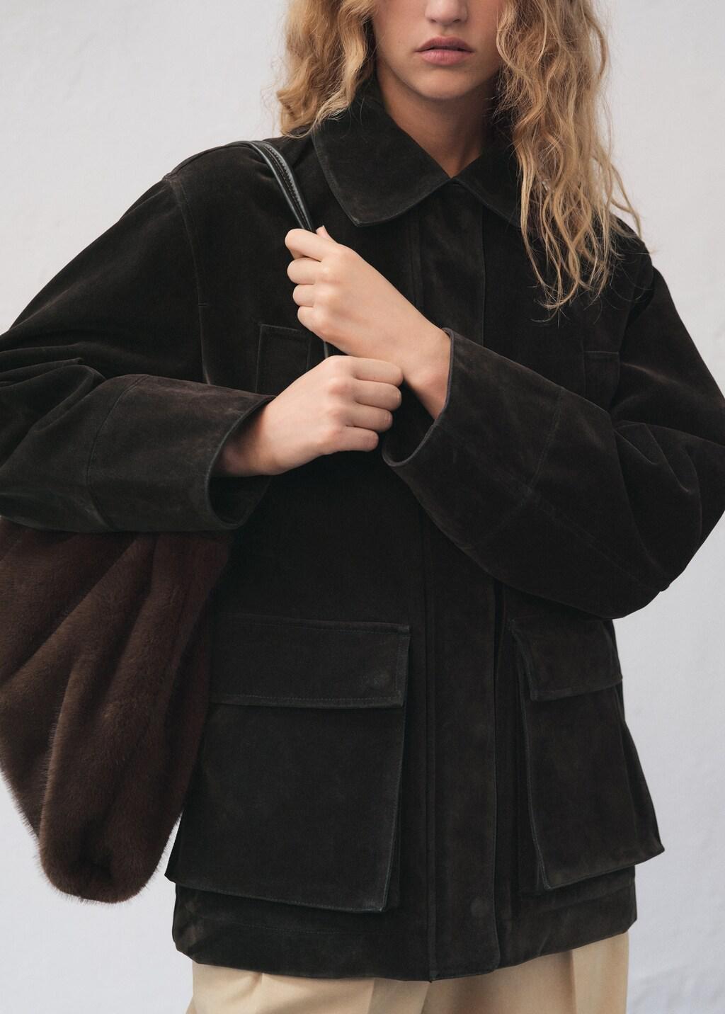 Brown Parka With Velvet-Finish Faux-Fur Collar, Dark Brown, large image number 3